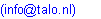 mail to info@talo.nl